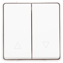 Переключатель ЭРА Эксперт 11-1508-01 для жалюзи кнопочный IP55 10АХ-250В ОУ белый