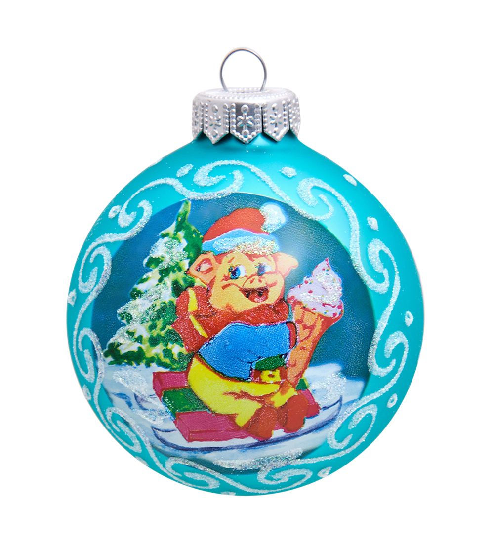 Элита НФШ-1247 Ел.украшение Шар «Поросенок» 85 мм