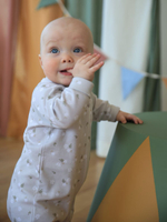 Комбинезон растущий "Цветы на бежевом", Белый