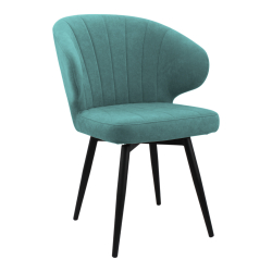 Стул поворотный "Милтон 360" (арт. 357П), велюр Бренди В15 мятный, ножка круглая черная