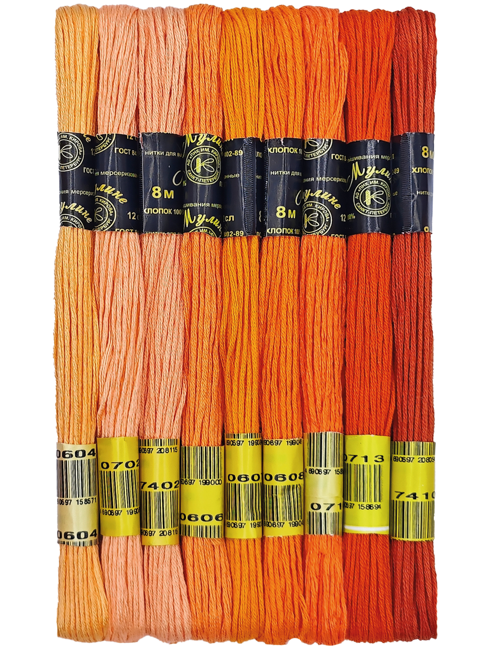 Наборы ниток мулине для вышивания ПНК Киров 9 шт.