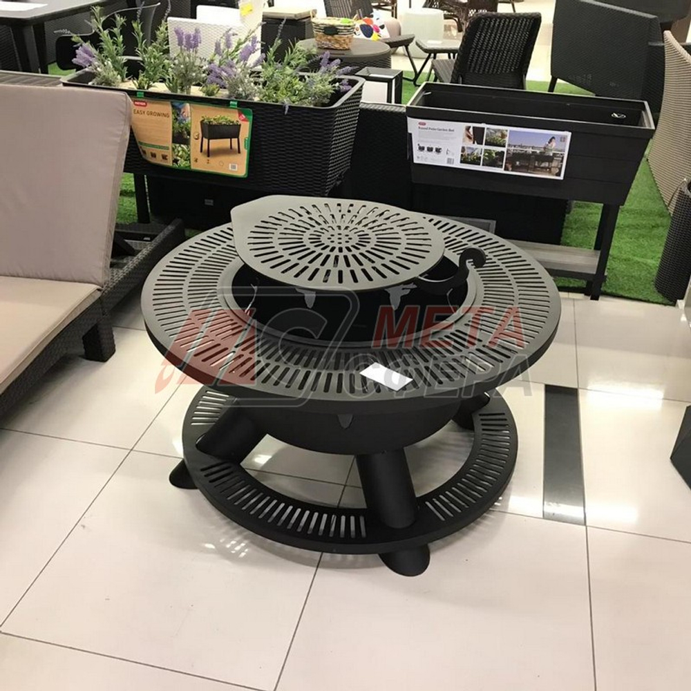 Костровая чаша с барбекю Раунд