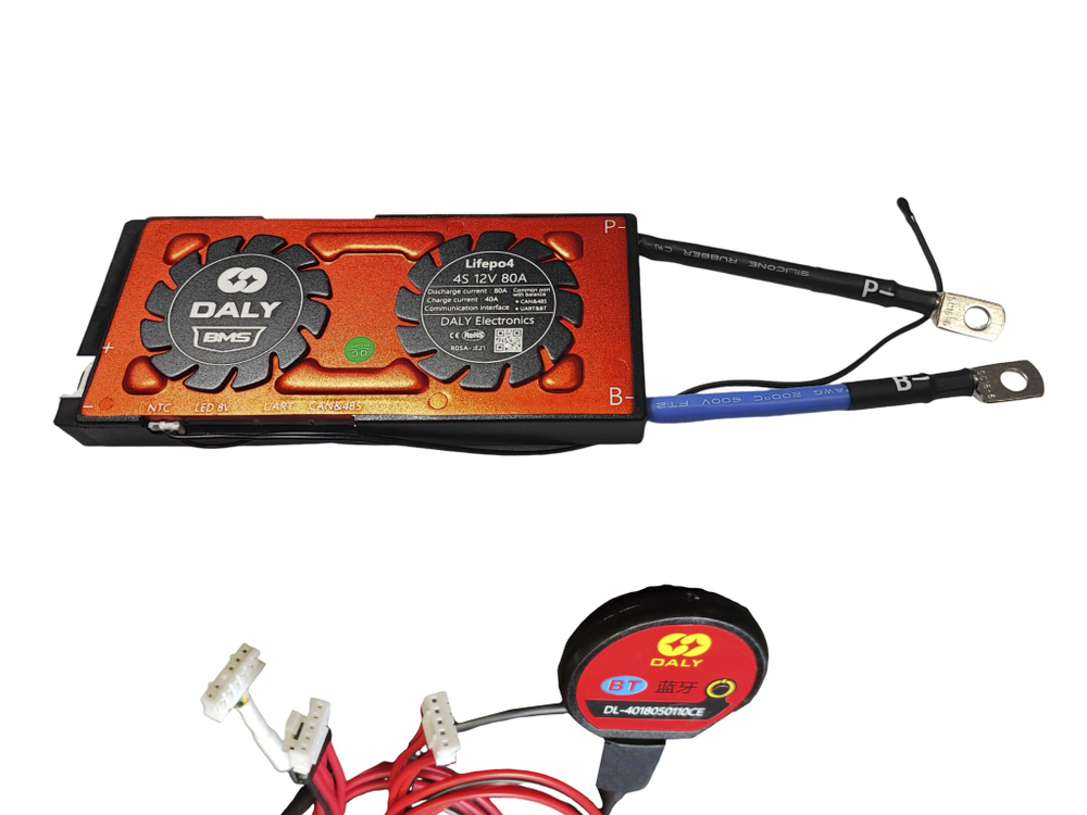 Плата контроля BMS Smart LiFePO4 4S 12V 80A