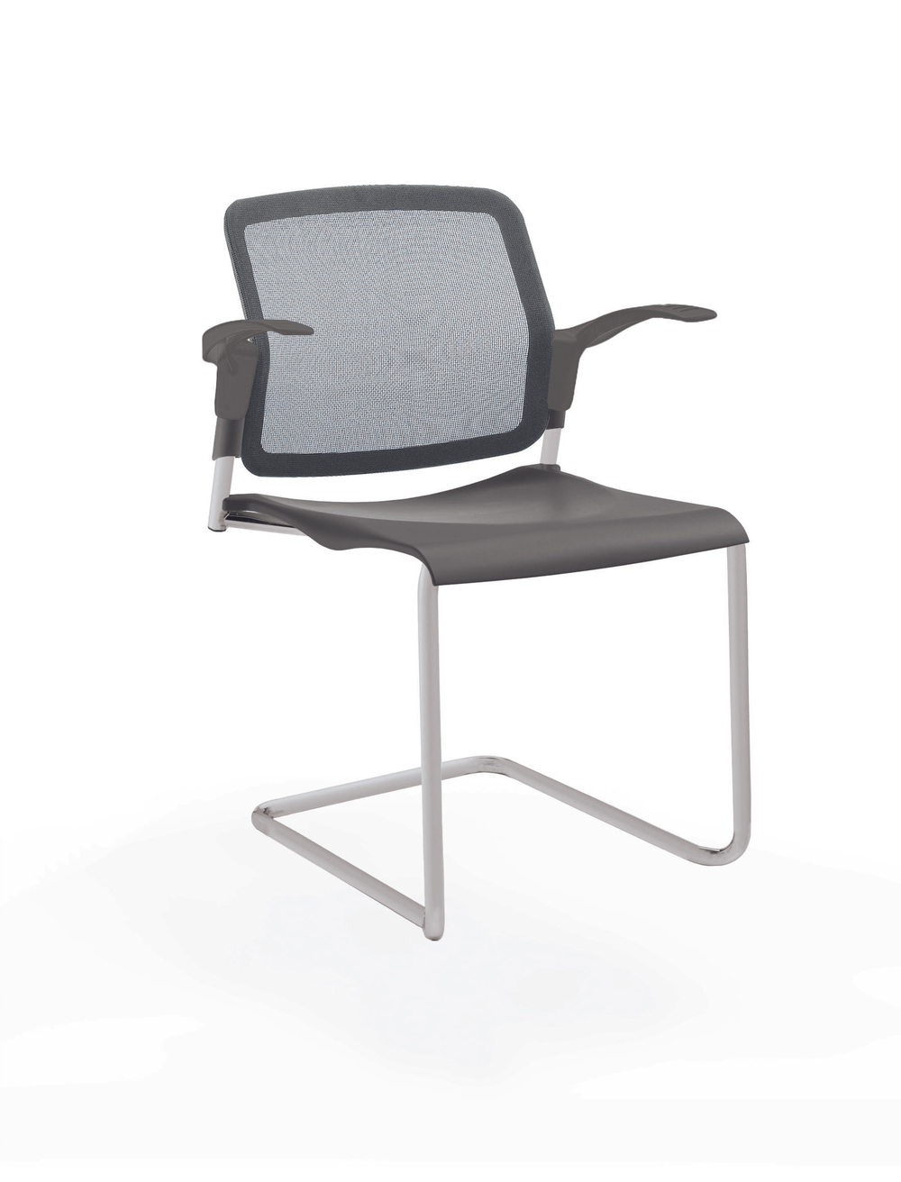 Movie стул на кантилевере со спинкой-сеткой