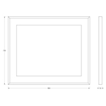 Зеркало Evoform в багетной раме со встроенным LED-светильником 24 W 90x75 см