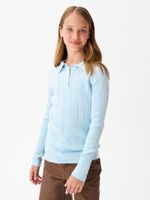 Джемпер поло для девочки1327 небесно-голубой