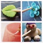 Инструменты для украшения тортов в наборе 4шт разноцветные