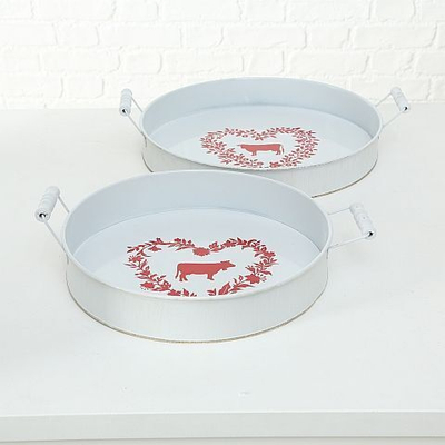 Набор из 2-х подносов "Корова" 6,5х35см/7х41см