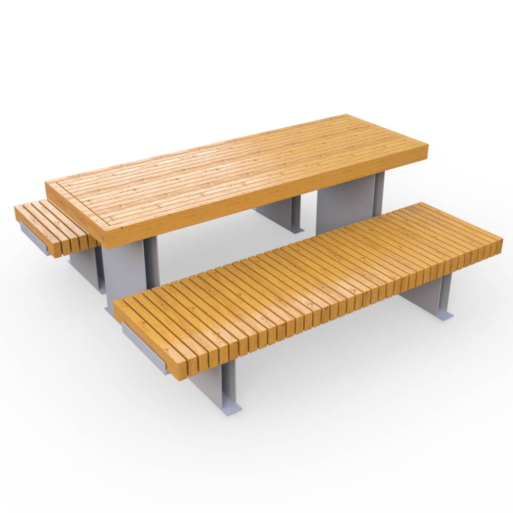 Стол уличный с лавками Rail Road 03