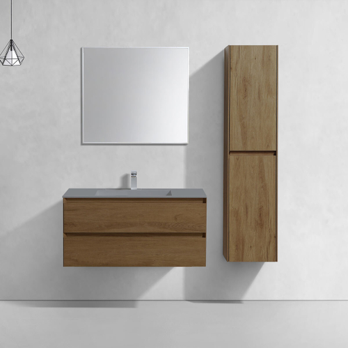 Тумба под раковину Vincea Luka 1000 подвесная, 2 выкатных ящика soft-close, T.Oak