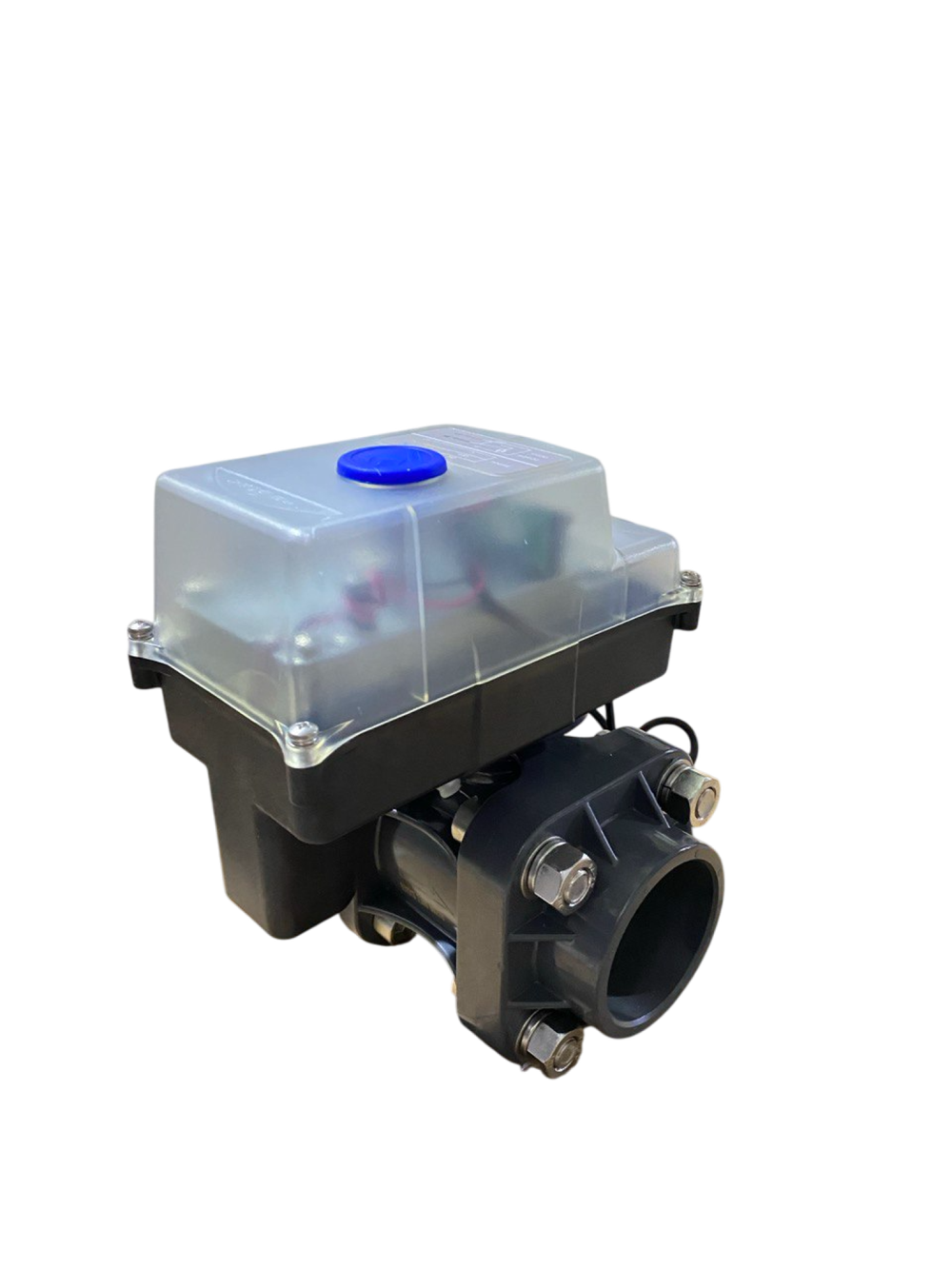 Кран электроприводный Runxin Q931513D-65 (24V)PVC (двухходовой)