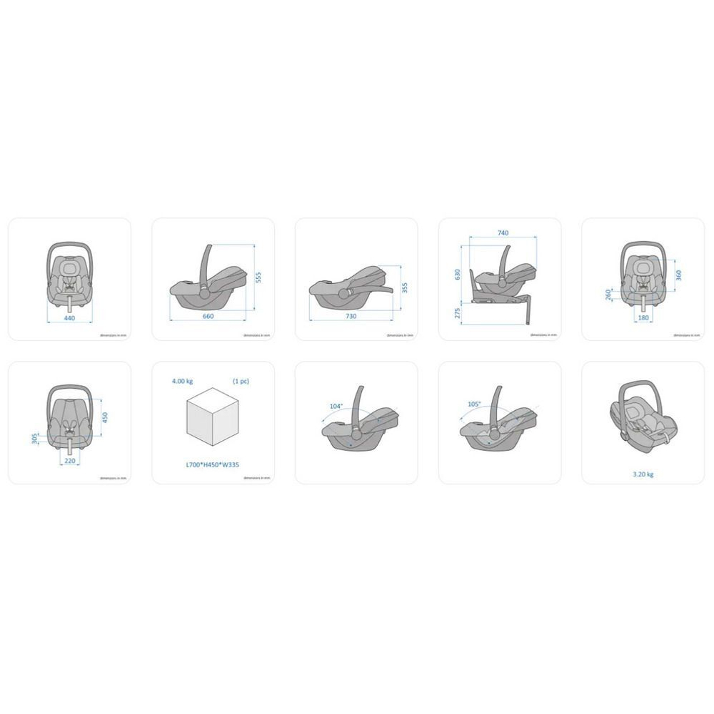 Maxi-Cosi Удерживающее устройство для детей 0-13 кг CabrioFix i-size Essential black