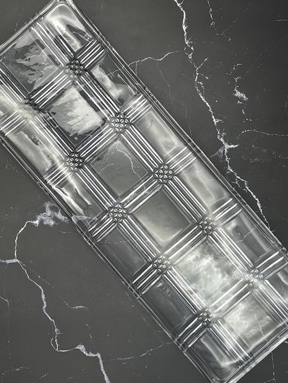 Блюдо прямоугольное стеклянное 41,5х15 см.