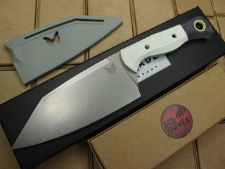 Нож Benchmade Station Knife - белая рукоять G10 , клинок стоунвош