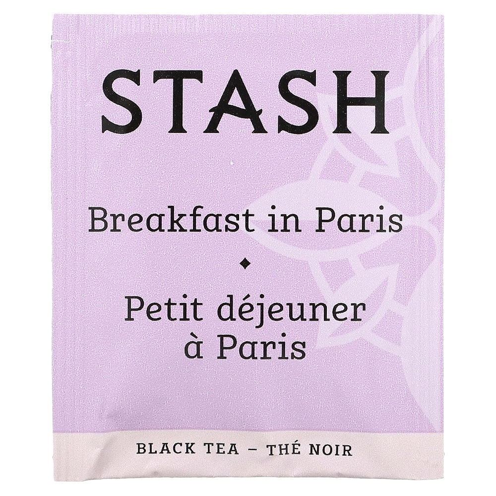 Stash Tea, черный чай, «Завтрак в Париже», 18 чайных пакетиков, 36 г (1,2 унции)