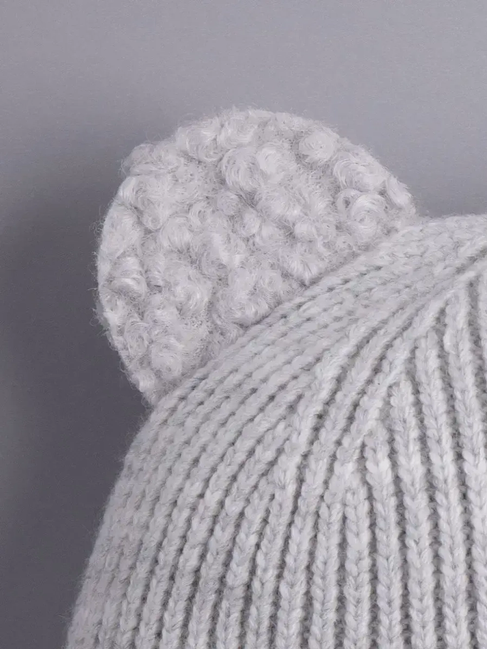 Шапка с ушками вязаная для детей