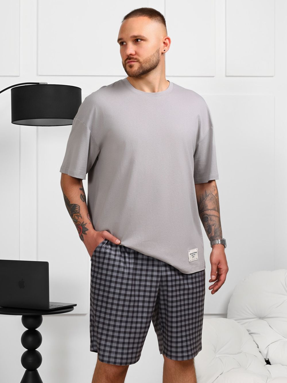 Фуфайка (футболка) мужская Генри-4 Виотекс СЕРЫЙ