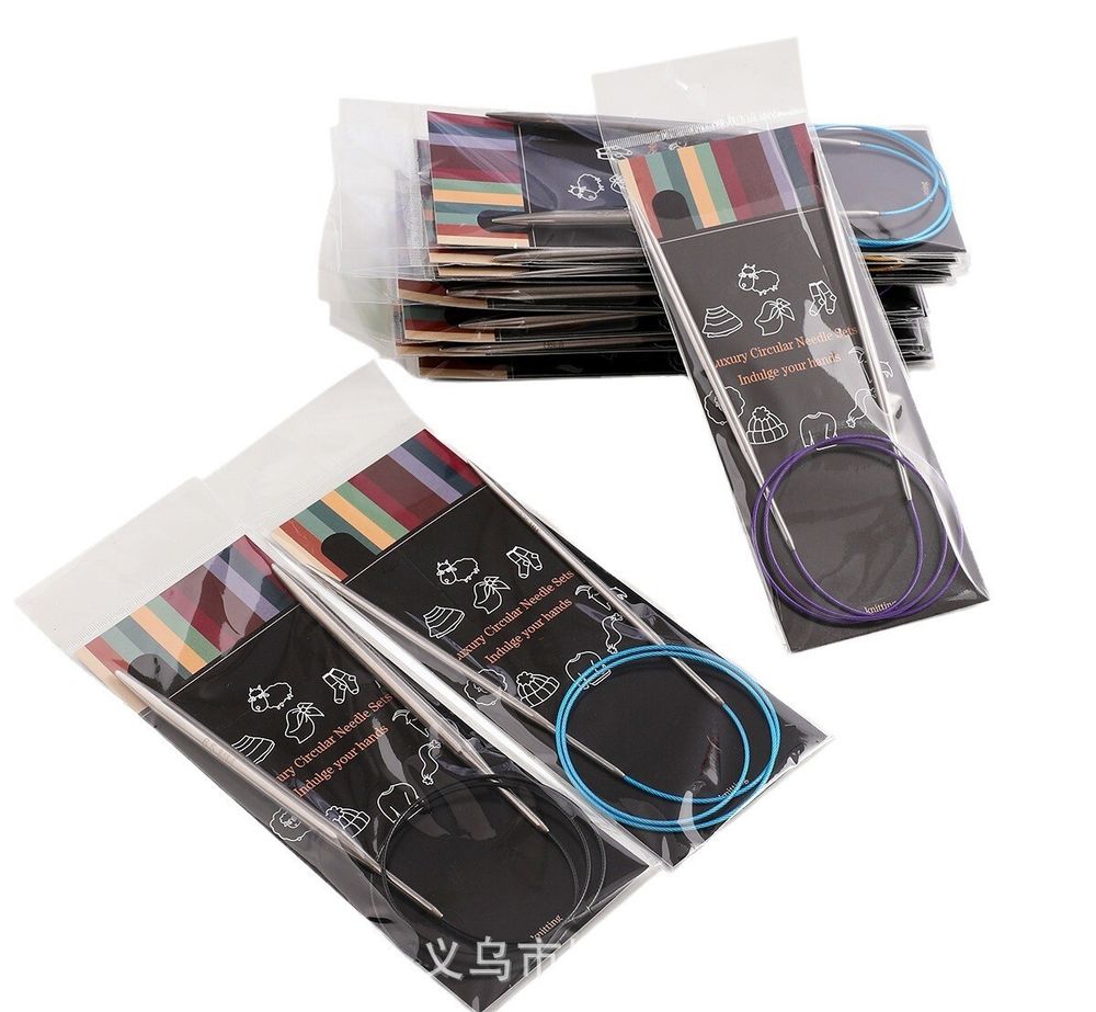 Набор круговых спиц в бархатном мешочке