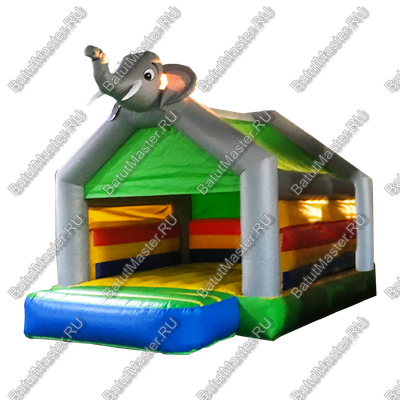 Коммерческий наддувной батут "Слоник - мой друг", 4,5*4,5*3,5 м
