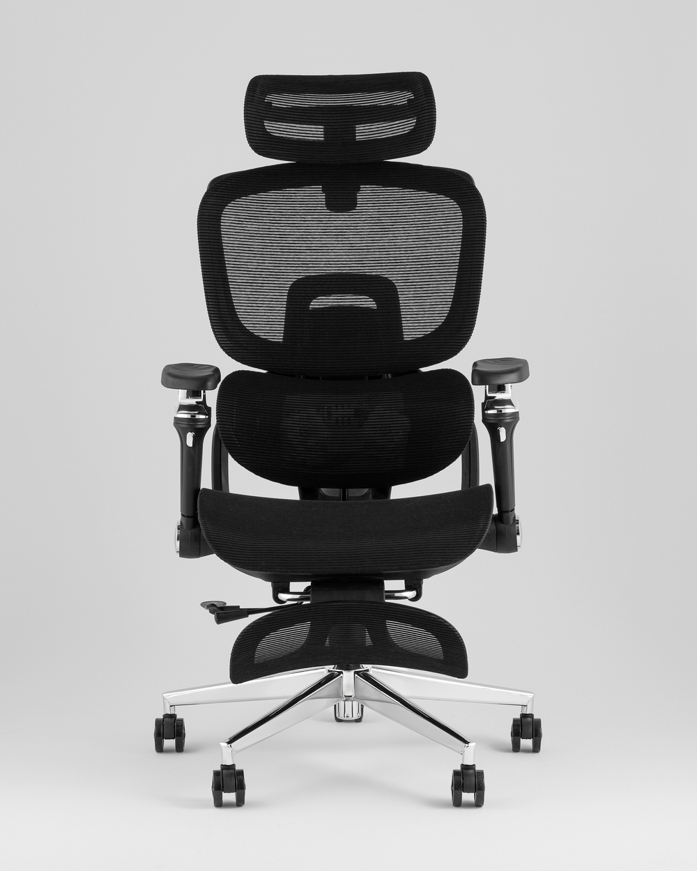 Кресло офисное TopChairs Prodigy с оттоманкой черный