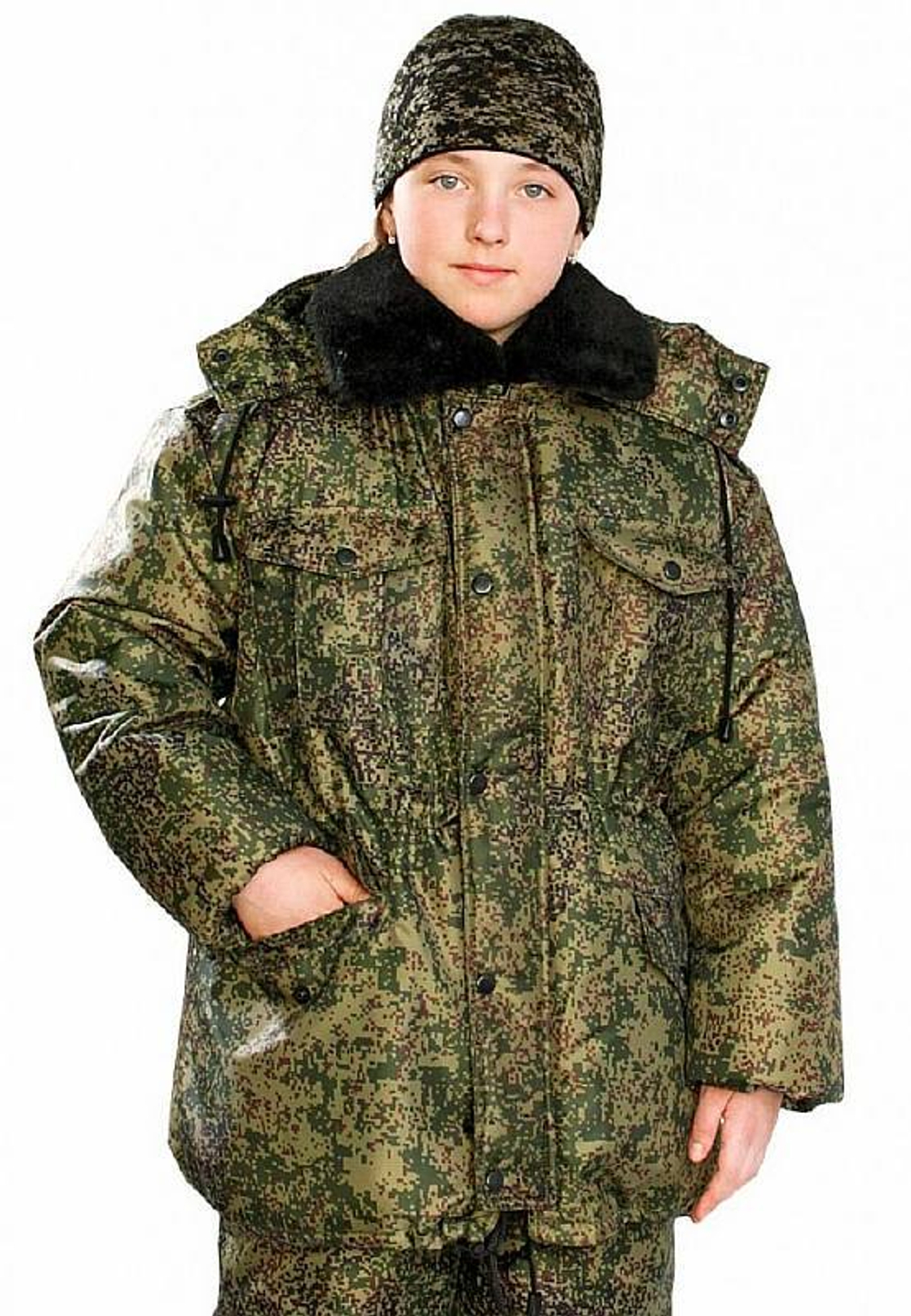 Куртка зимняя детская Цифра ткань Оксфорд