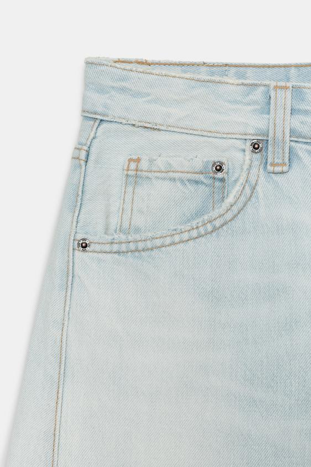 ZARA ДЖИНСЫ TRF BAGGY BALLOON СО СРЕДНЕЙ ПОСАДКОЙ, ГОЛУБОЙ