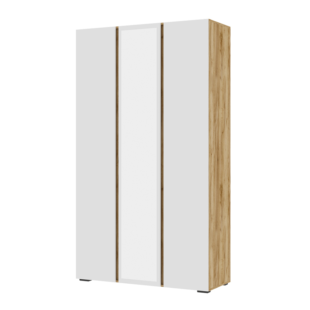 Хелен ШК 02 Шкаф 3-х дверный с зеркалом Крафт золотой / Белый