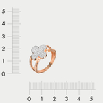 Кольцо для женщин из розового золота 585 пробы с фианитами (арт. К5102)