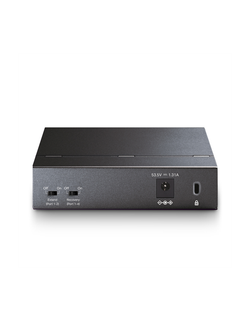 TP-Link TL-SG1005P, 5-портовый гигабитный настольный коммутатор с 4 портами PoE, 5 гигабитных портов RJ45,включая 4 порта PoE, бюджет PoE до 65 Вт, стальной корпус