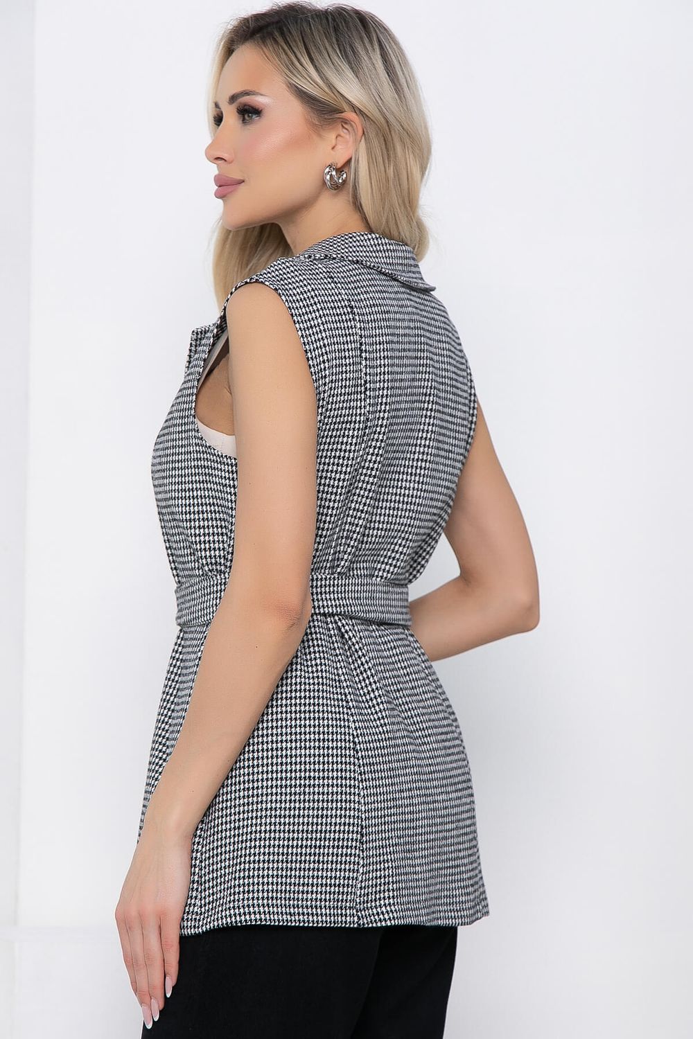 Жилет Амстердам (черно-белый) Б12064 LT Collection