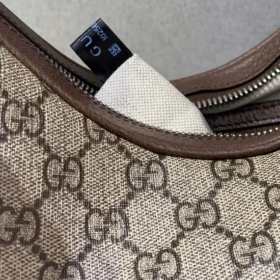 Большая сумка через плечо Gucci Attache бежевый