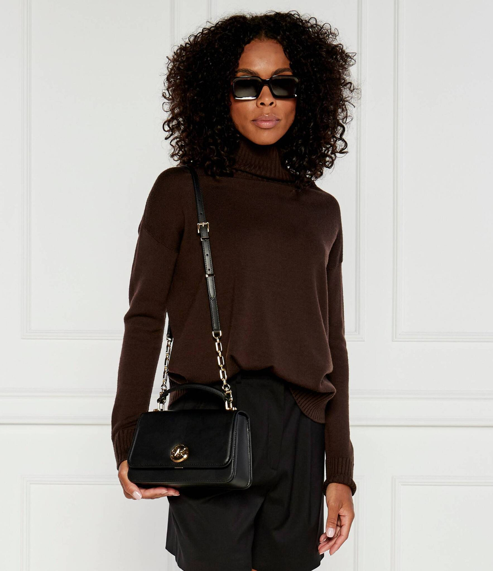 Кожаная сумка через плечо Michael Kors - черный(30T4GD8S6L)