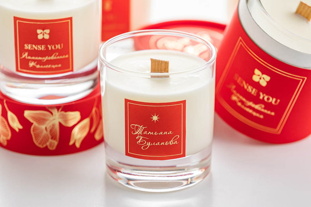 Свеча в стеклянном стакане 320 мл, «Ландыш» Лимитированная коллекция Татьяны Булановой