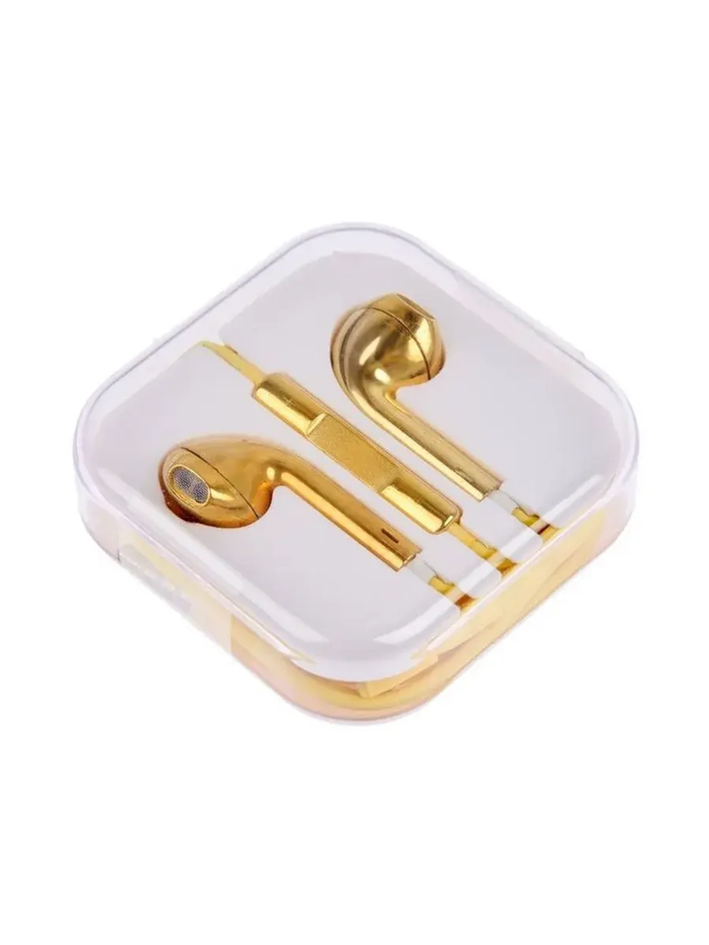 Наушники Luazon RX-13, вкладыши, микрофон, золотистые