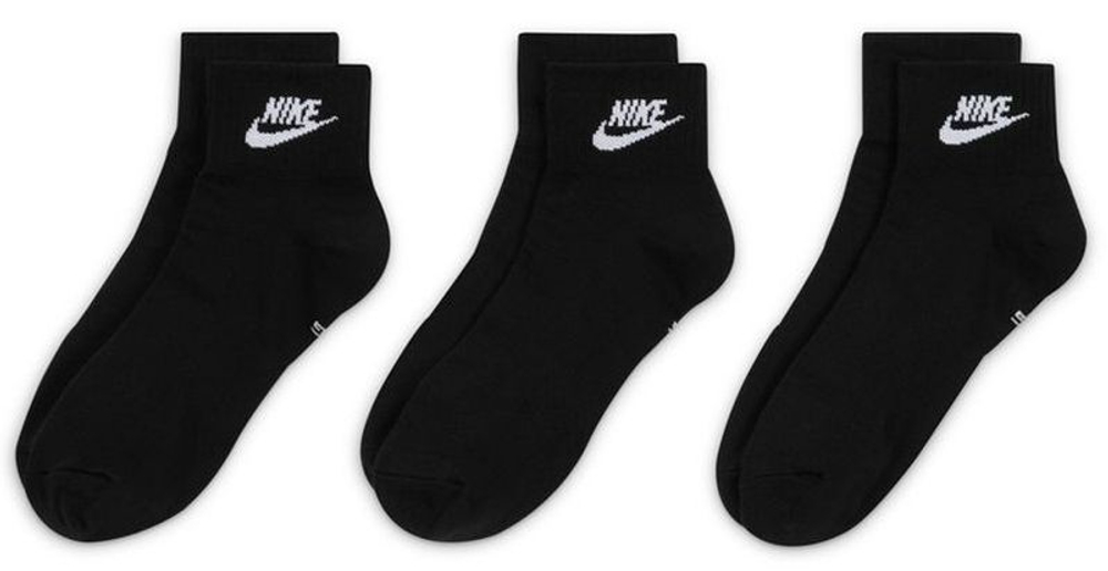 Теннисные носки Nike Everyday Essential Ankle Socks 3P - черный