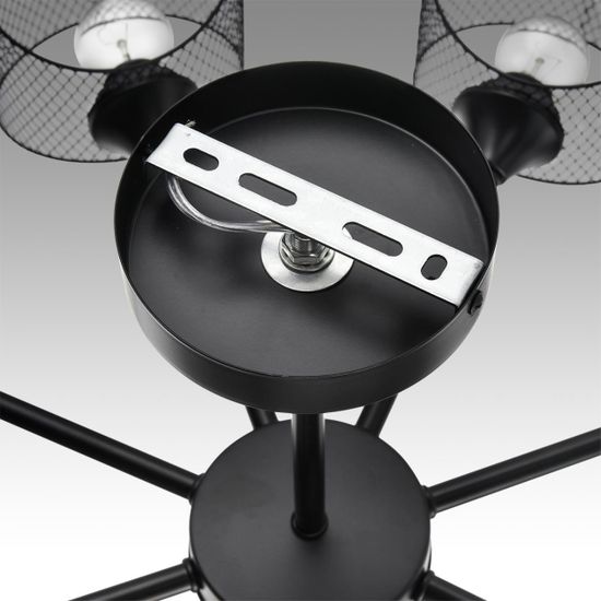 8238/8C COUNTY LN25 258 черный металл Люстра потолочная Е27 8*60W 220V TIDINA