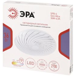 Светильник потолочный светодиодный ЭРА SPB-6 Slim Mira 36W-6,5K без ДУ