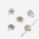 Бриолетт, дымчатый с фиолетовым покрытием, 10*8мм, хрусталь