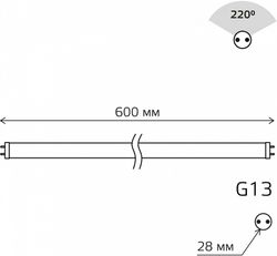 Лампа светодиодная Gauss Basic G13 10Вт 4000K 1930202
