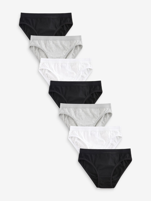 Трусы для девочки Next K90-362, 7 шт., Черный, Серый, Белый
