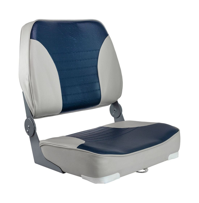 Кресло XXL складное мягкое двухцветное серый/синий