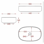Раковина накладная Artceram Cognac 55 COL003 20 00 Nero Roma
