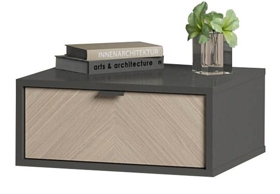 Тумба прикроватная Fjord 1 ящик подвесная (темно-серый)