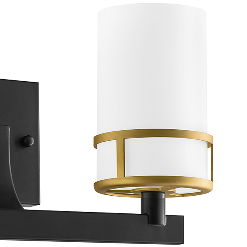 731627 Бра CERO 2х40W E14 ЧЕРНЫЙ/ЗОЛОТО/БЕЛЫЙ