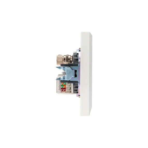 Розетка STRONG компьютерная RJ45 кат6 + TV с/у жемчуг KRANZ
