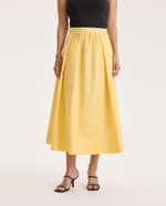 Расклешеная юбка-миди из хлопка-поплина