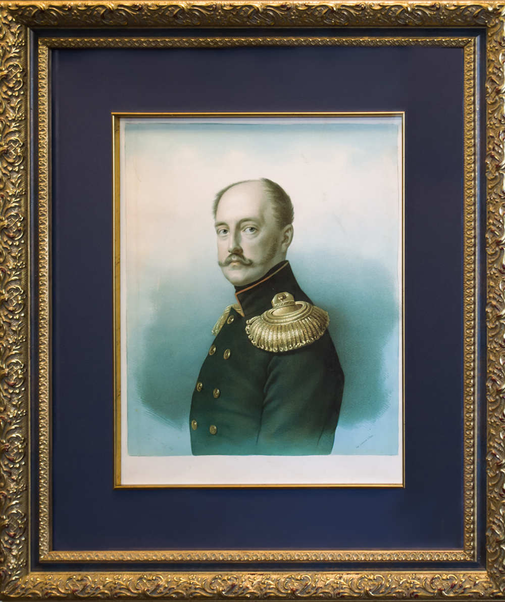 Хромолитография «Портрет императора Николая I» по рис. Э. Демезона. сер. XIX в.