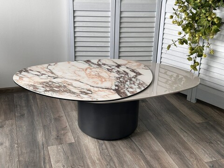 Стол М-City DISAUR Кофейный Никлас (Niklas) Tl-312 Испанская керамика,стекло, МДФ, темно-серый МДФ каркас