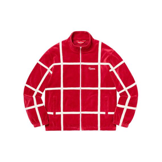 Supreme SS20 Week 5 Grid Taping Velour Jacket