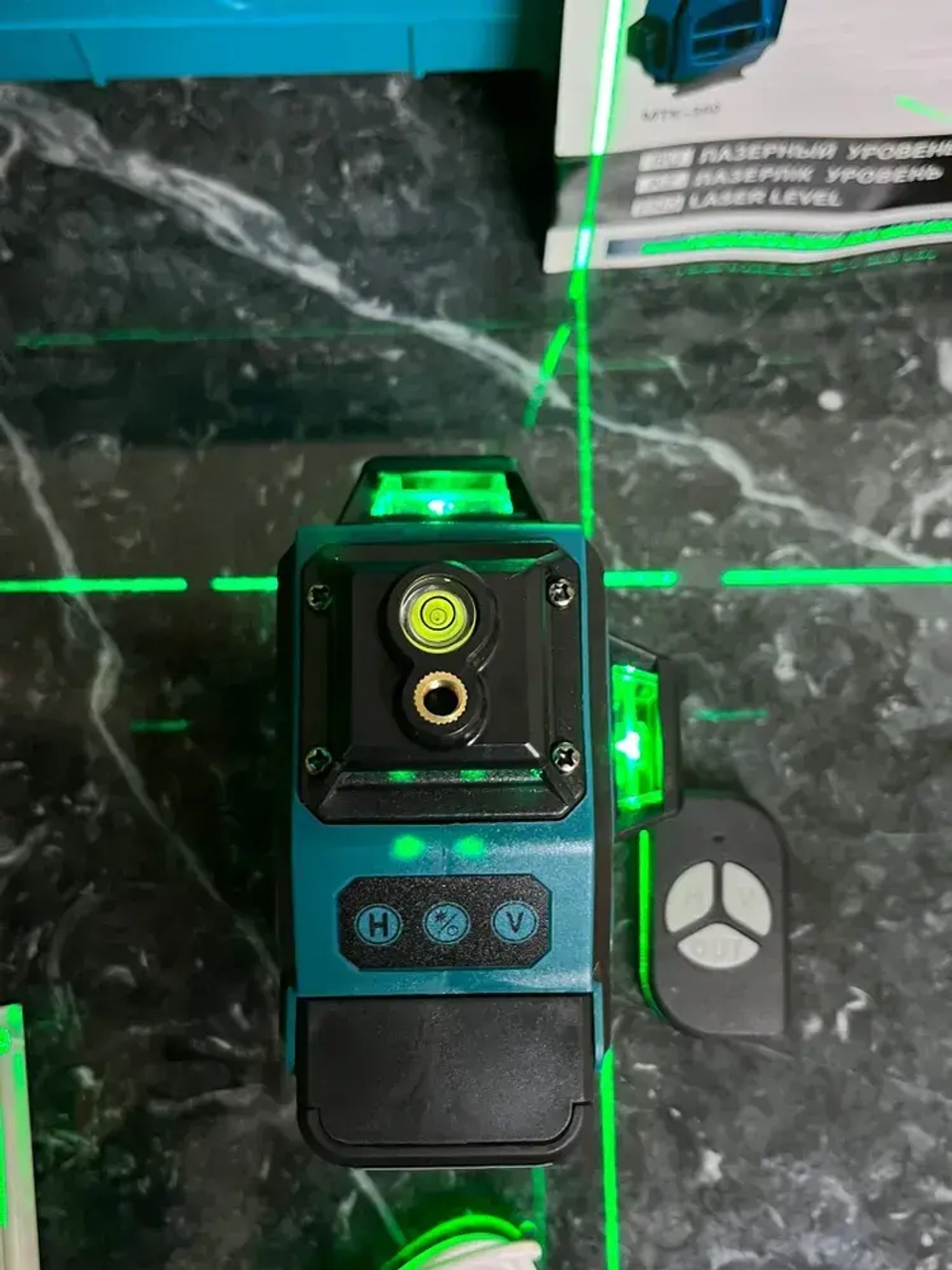 Лазерный уровень нивелир 4D 16 линий зеленый луч 360 с подставкой, KENT MTZ002-16L